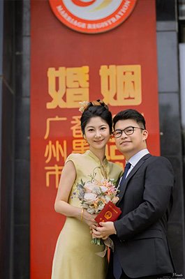 図3：謝爾豪と張熙媛の結婚写真が公開された。