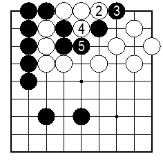 アタリにせず、相手の石の対角線上に打つ