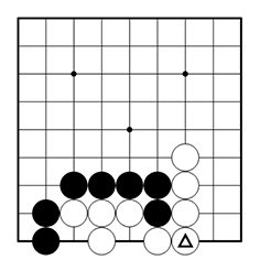 先ほどの形に白△が加わるとオイオトシになりません。